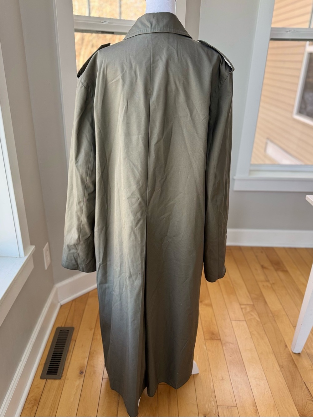 Vintage CB Industries Gray Trench Coat Made in France Deadstock Sz XL - Picture 3 of 13